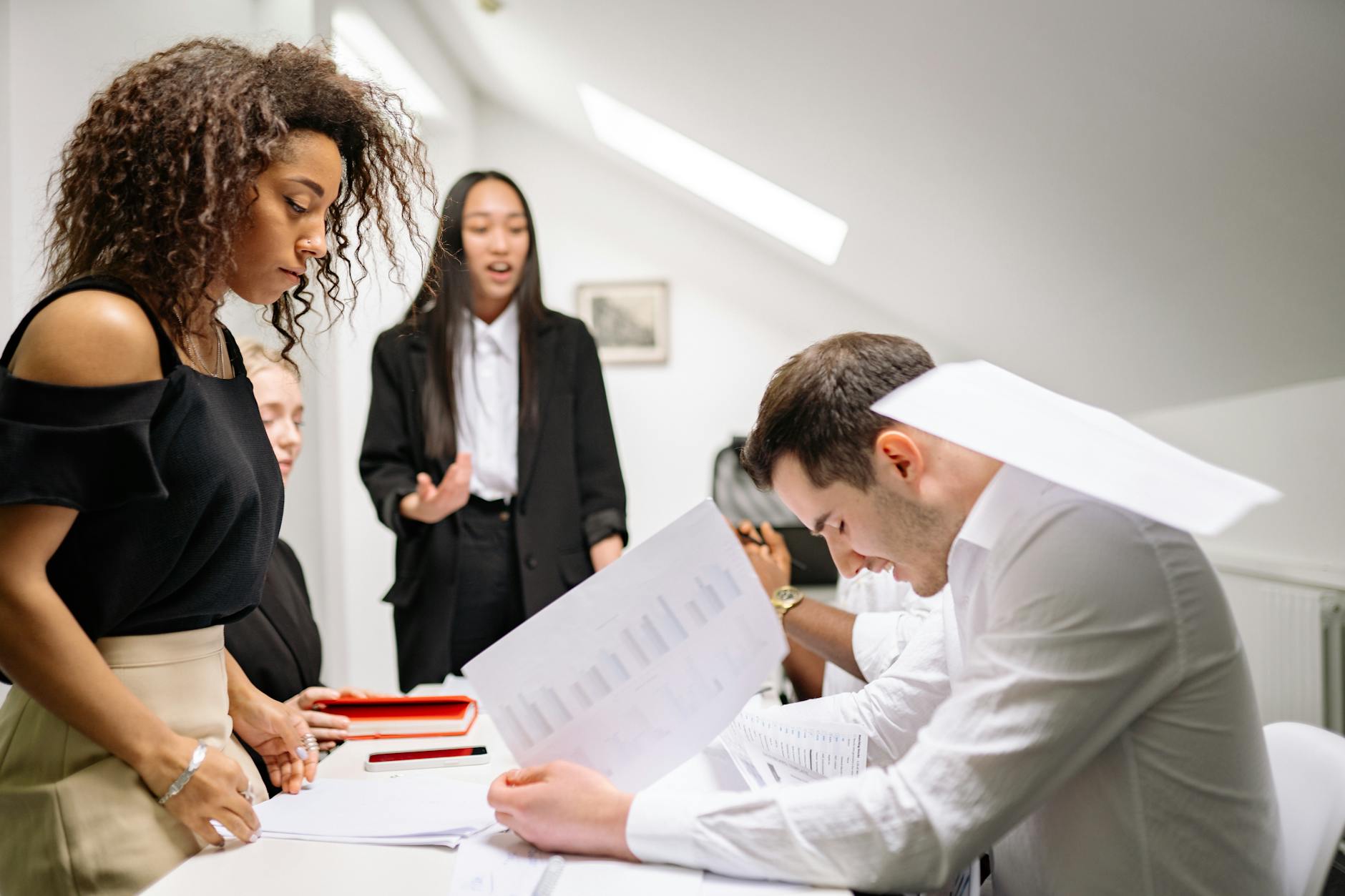 coworkers working together at an office